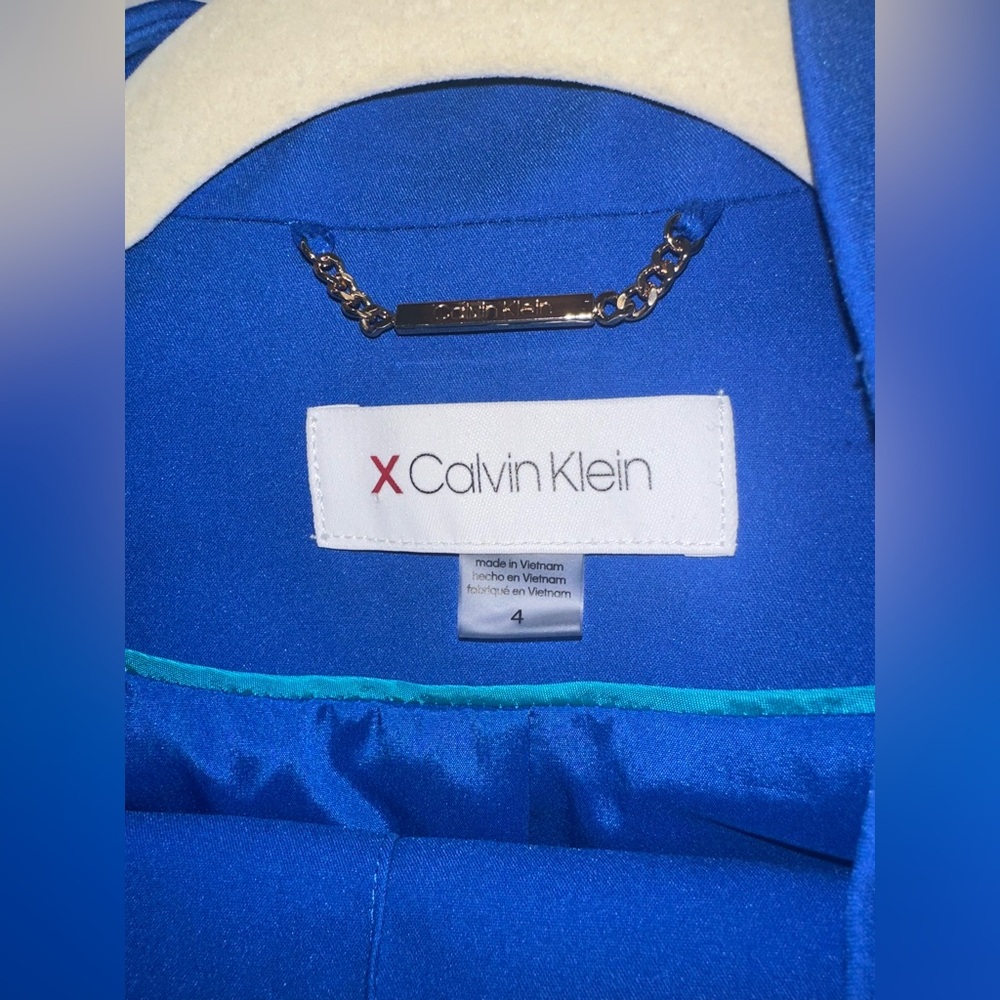 Calvin Klein Royal Blue Open Front Blazer - Picture 5 of 6